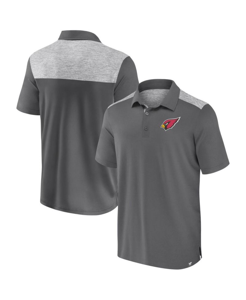 Men's Gray Arizona Cardinals Long Shot Polo Shirt