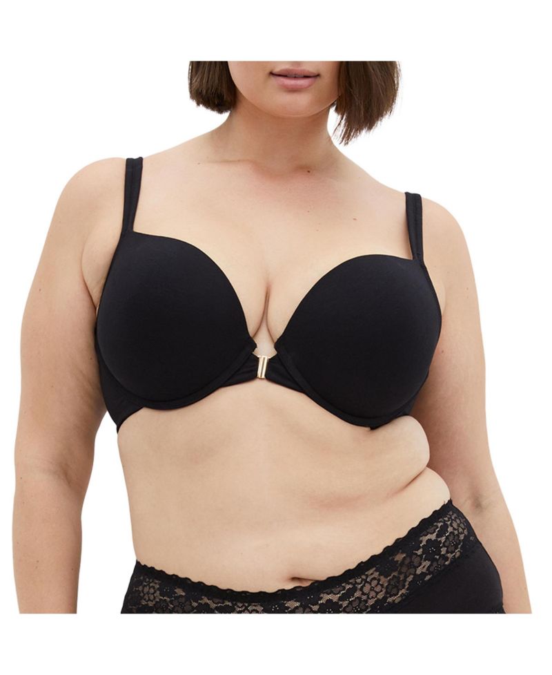 Women's Smooth & Chic Front Close Cotton Push Up Bra