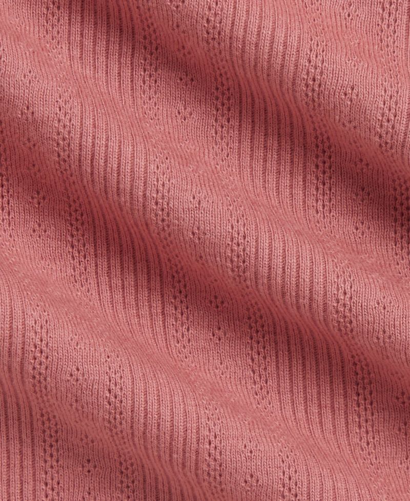 Baby Girls' Pointelle Knit Cotton Footed Coverall