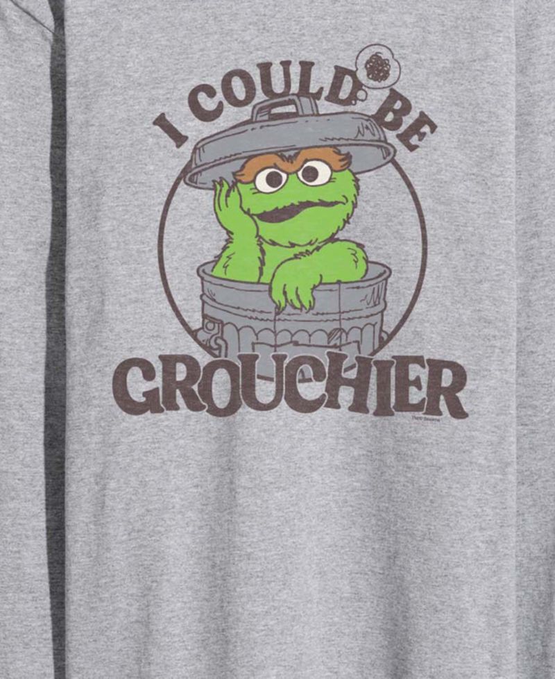 Men's Sesame Street Could Be Grouchier Oscar Long-Sleeve Graphic T-Shirt