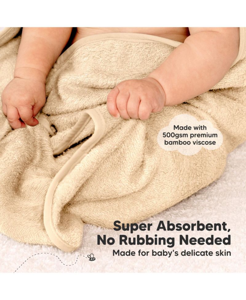 2pk Snuggle Baby Towels with Hood for Newborn Girls, Boys, Toddlers, Soft & Absorbent Hooded Baby Bath Towels