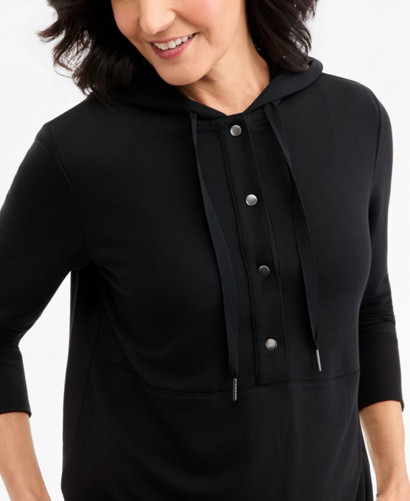 Women's LuxLounge French Terry Hooded Sweatshirt
