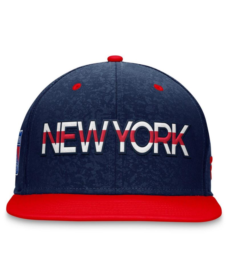 Men's Navy, Red New York Rangers Authentic Pro Rink Two-Tone Snapback Hat