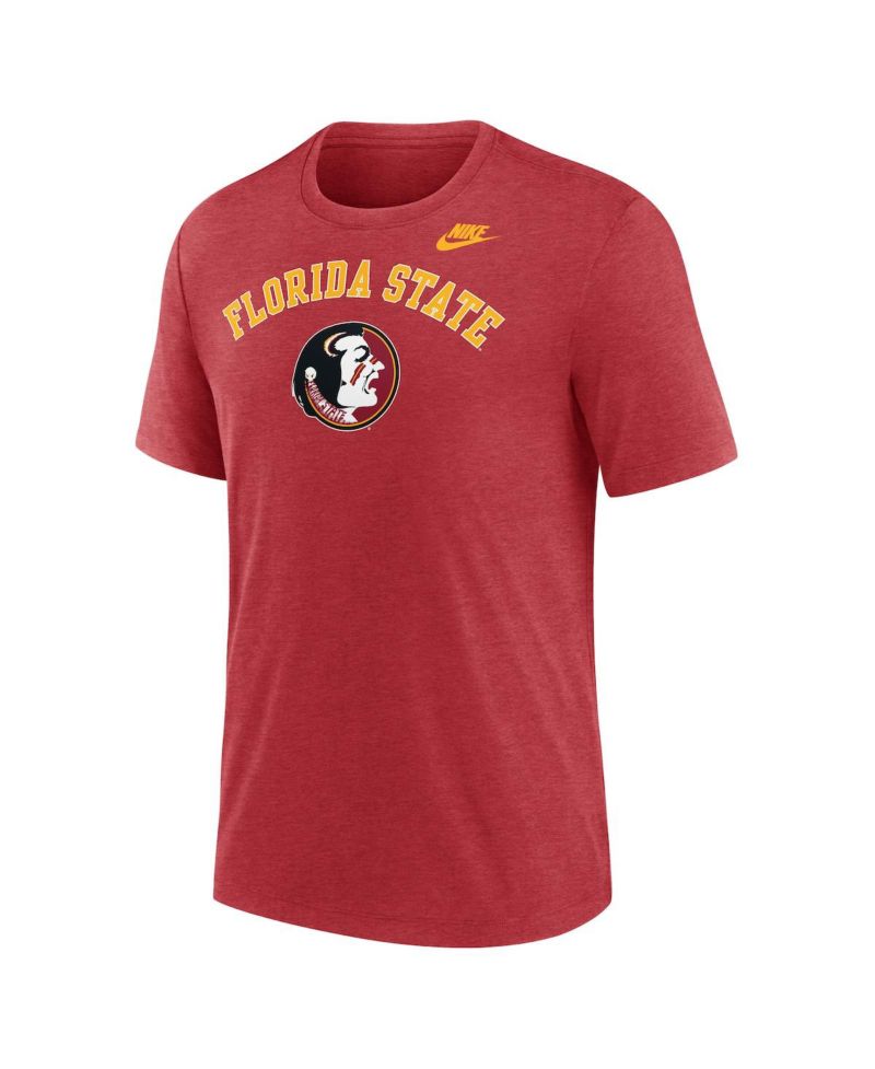 Men's Heather Garnet Florida State Seminoles Legacy Arch Tri-Blend T-Shirt
