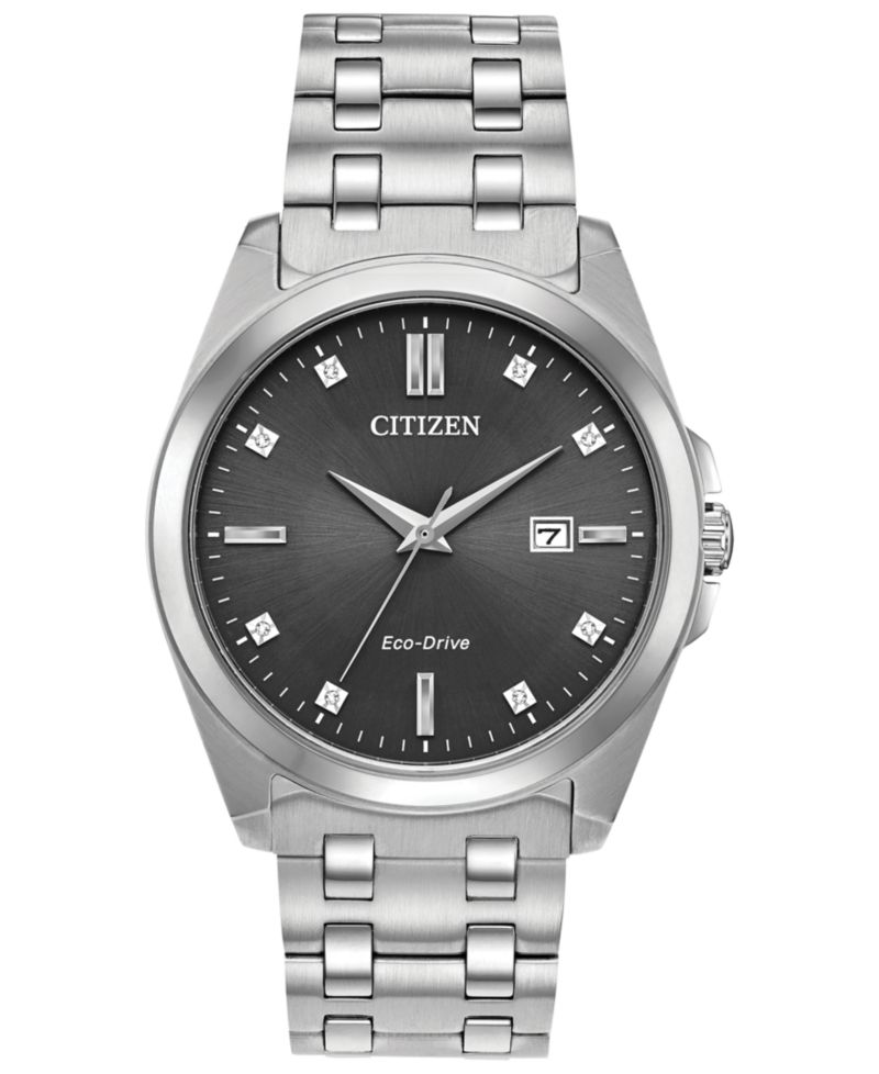 Eco-Drive Men's Corso Stainless Steel Bracelet Watch 41mm