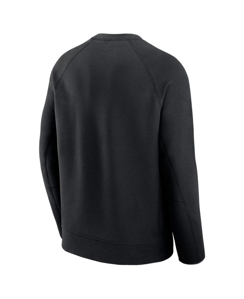 Men's Black Los Angeles Dodgers Tech Fleece Raglan Sweatshirt