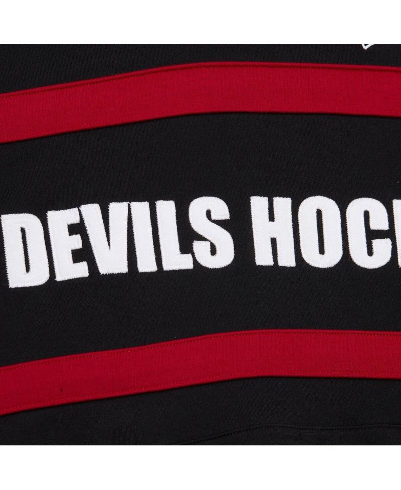 Mitchell Ness Men's Black New Jersey Devils Head Coach Slogan Pullover Hoodie