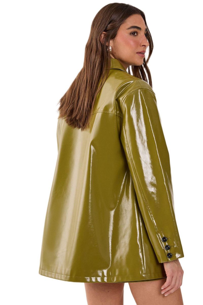 Women's Vinyl High Clean Longline Jacket