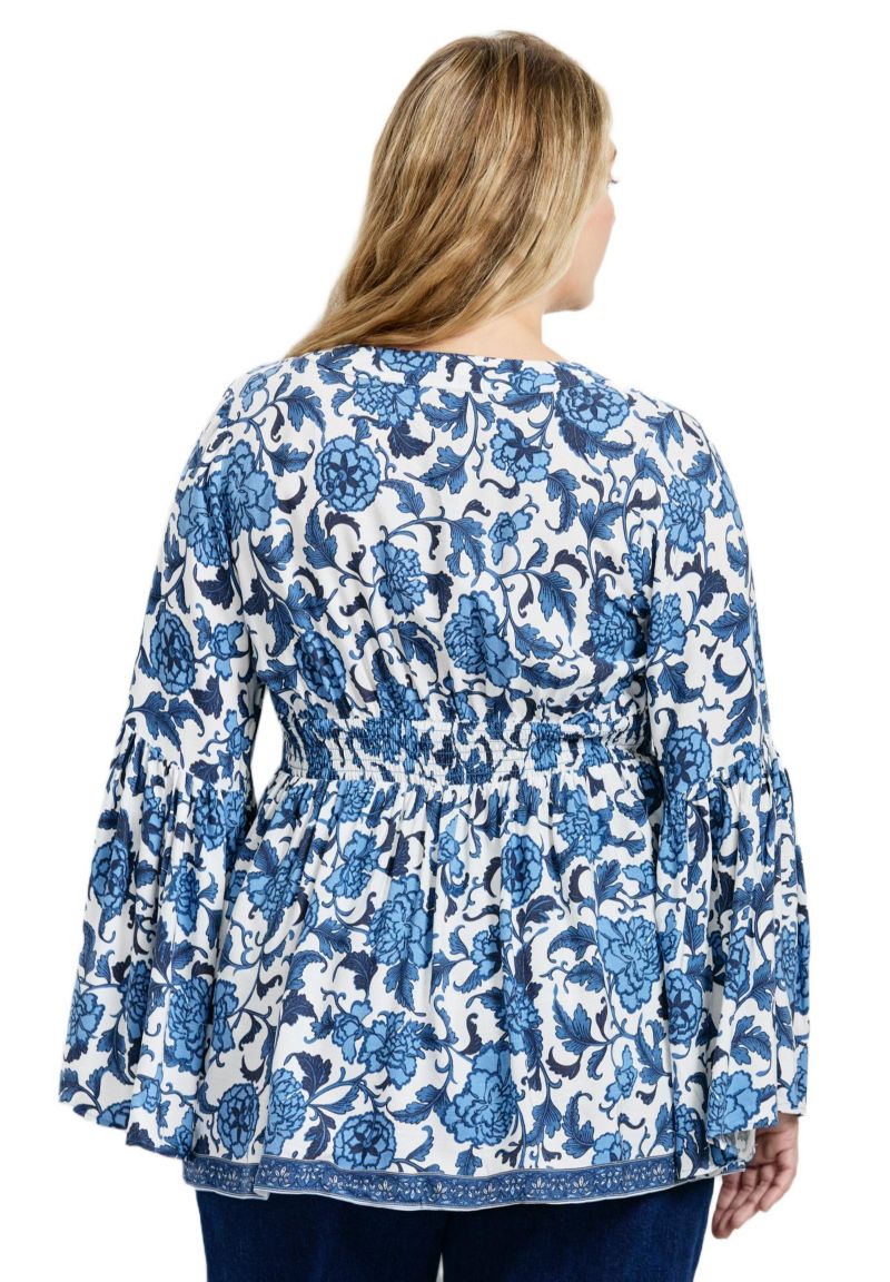 Women's Plus Size Arlo Bell Sleeve Tunic Top
