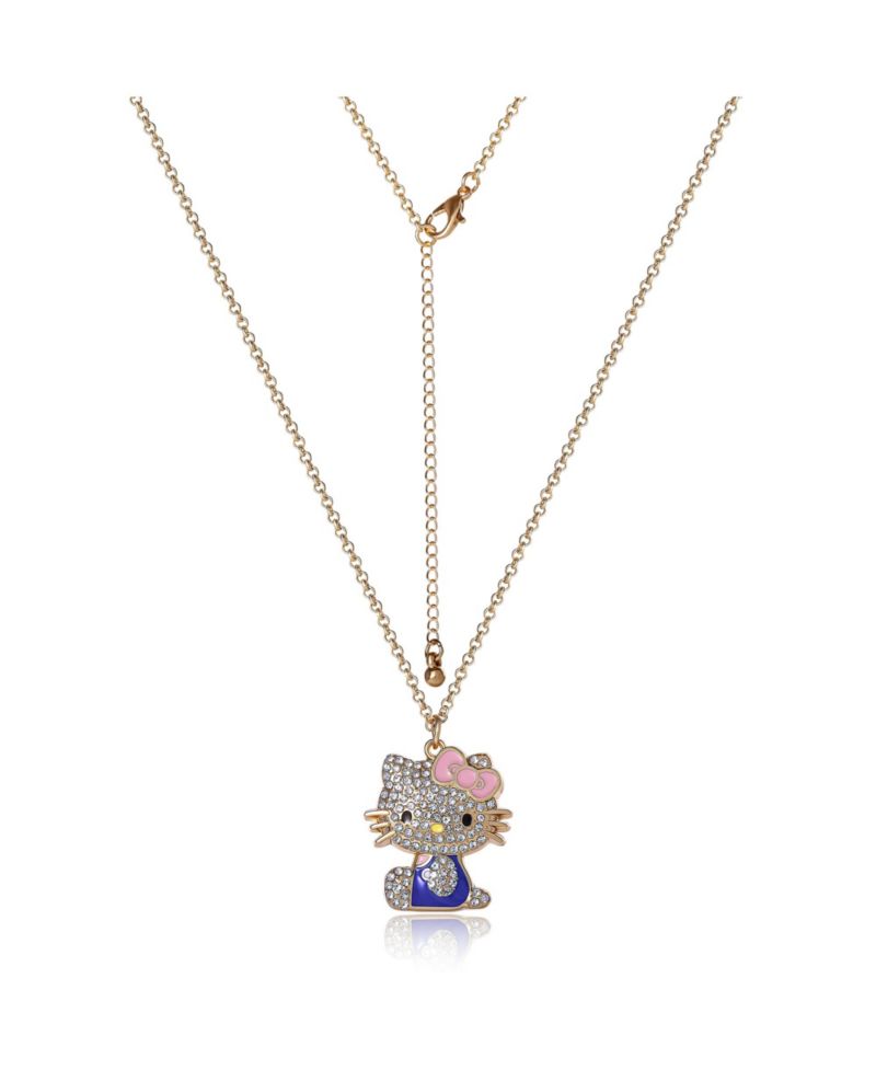 Sanrio Crystal Pendant Necklace - -Tone with Colorful Enamel Accents