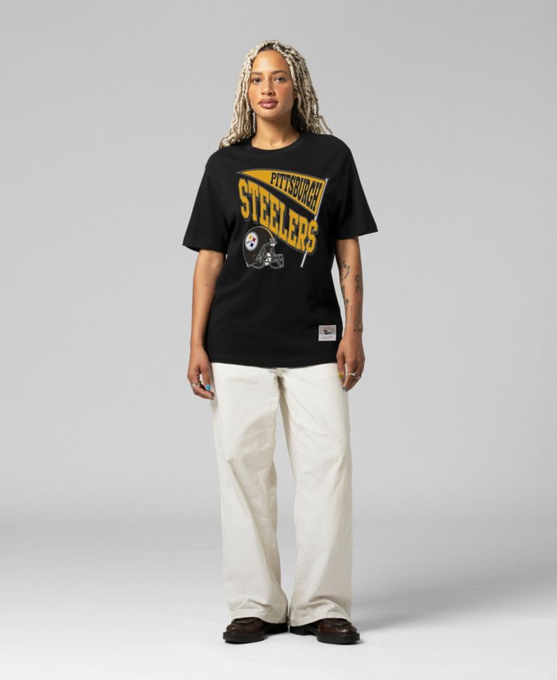 Women's Black Pittsburgh Steelers Team Dynamic Boyfriend T-Shirt