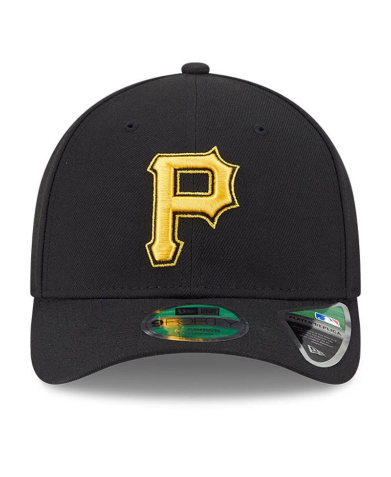 Men's Black Pittsburgh Pirates Player Replica 9FORTY Adjustable Hat