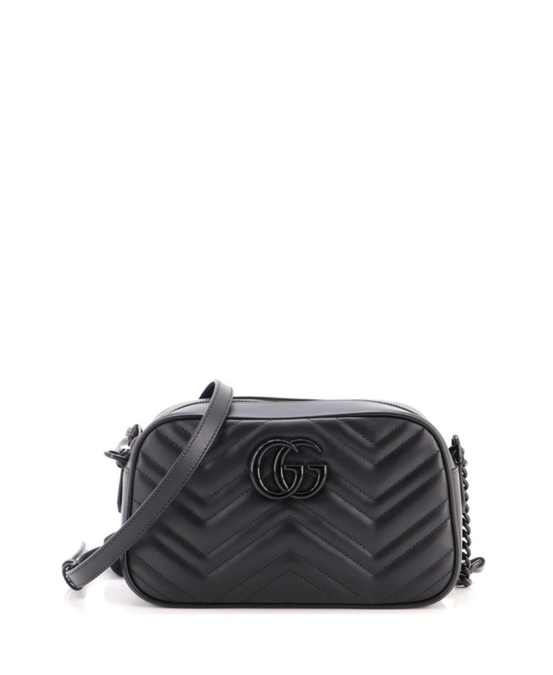 Small GG Marmont Monochrome Shoulder Bag Matelasse Leather
