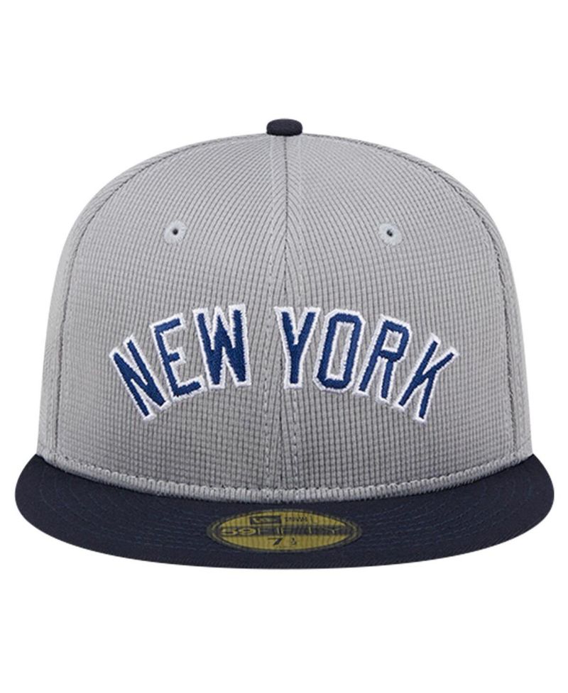 Men's Gray New York Yankees Pivot Mesh 59FIFTY Fitted Hat