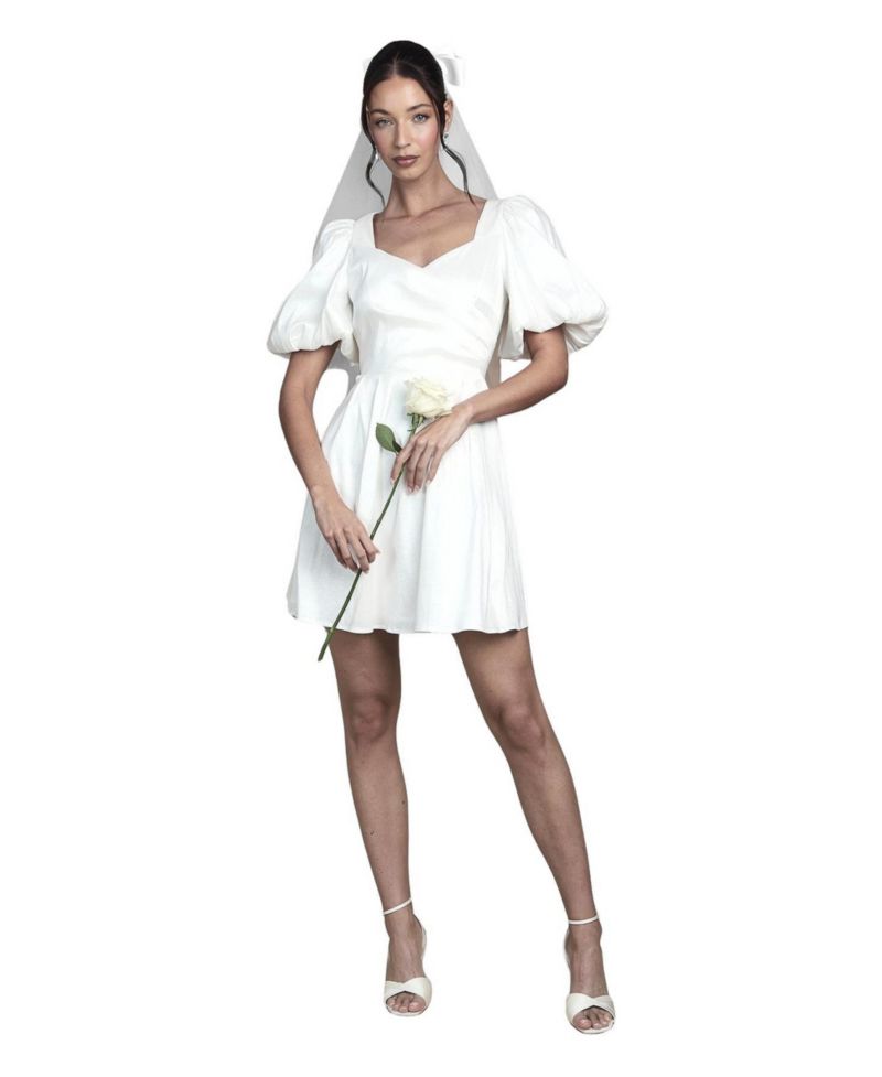Women's Puff Sleeve Mini Dress