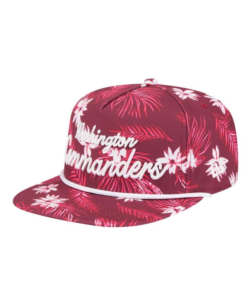 Men's Burgundy Washington Commanders Palm Print A-Frame 9FIFTY Snapback Hat