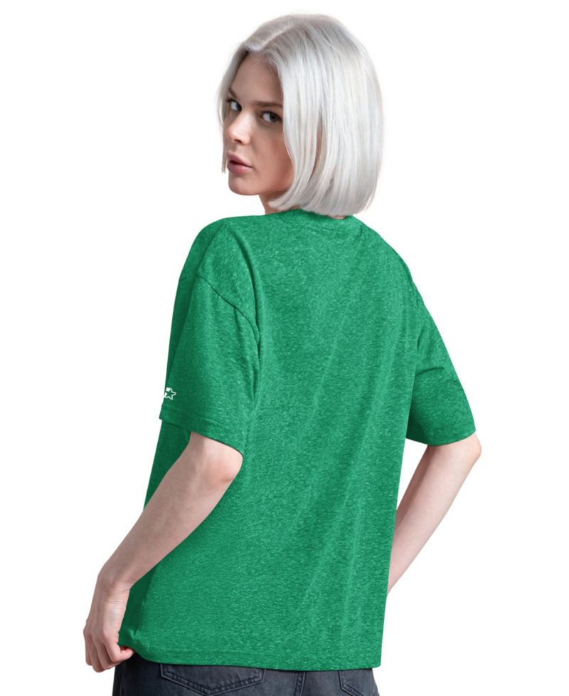 Women's Kelly Green Philadelphia Eagles Vintage Jump Shot Boyfriend Tri-Blend T-Shirt