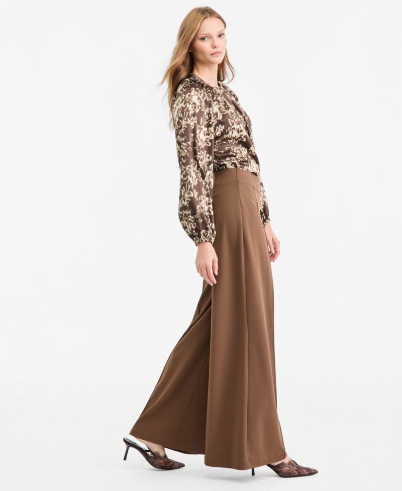 Women's Tempest High-Waisted Wide-Leg Knit Pants