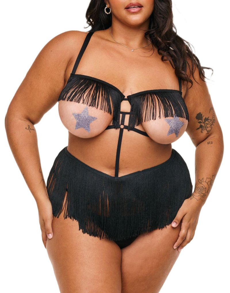Plus Size Neveah Fringe Playsuit Lingerie