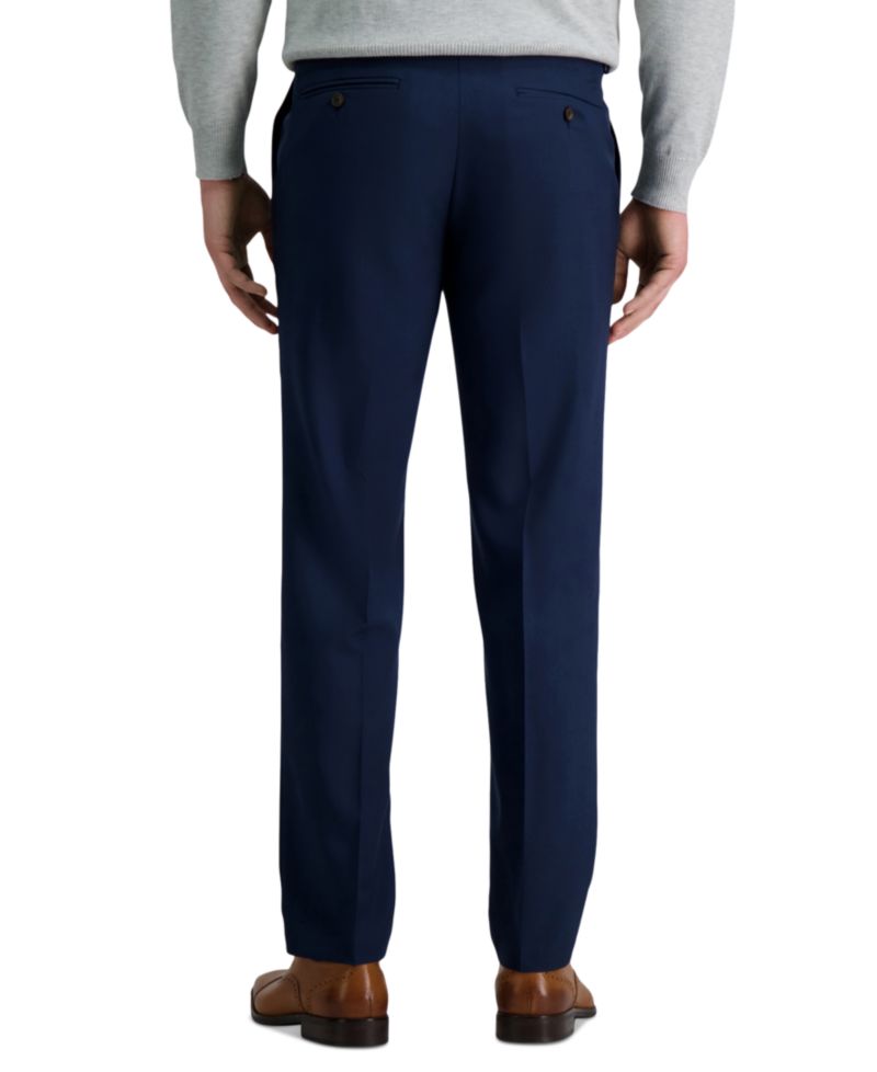 Men’s Premium Comfort Straight-Fit 4-Way Stretch Wrinkle-Free Flat-Front Dress Pants