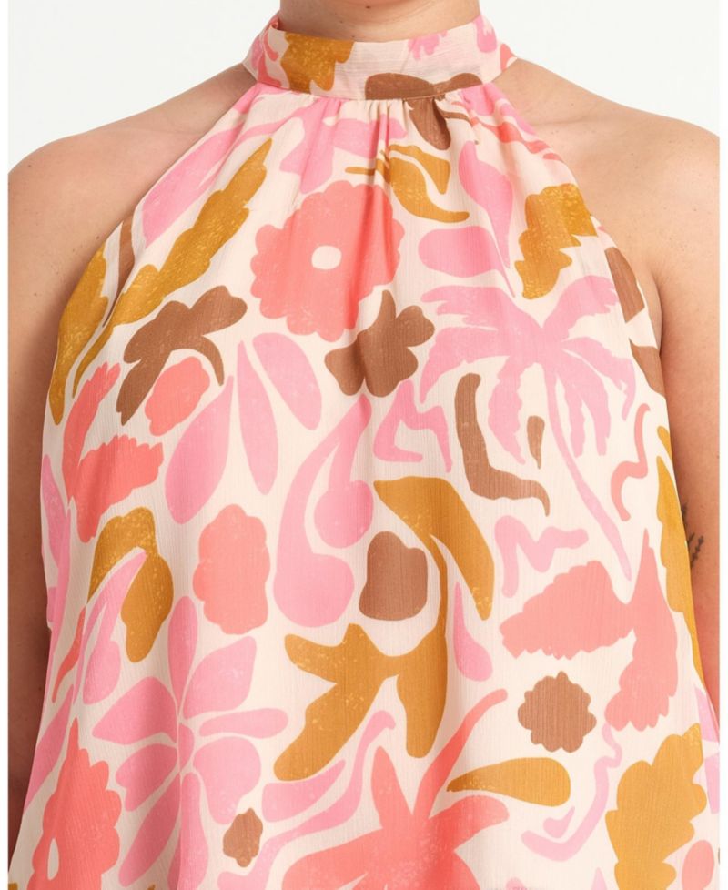 Women's Luciana Floral Halter Relaxed Summer Top