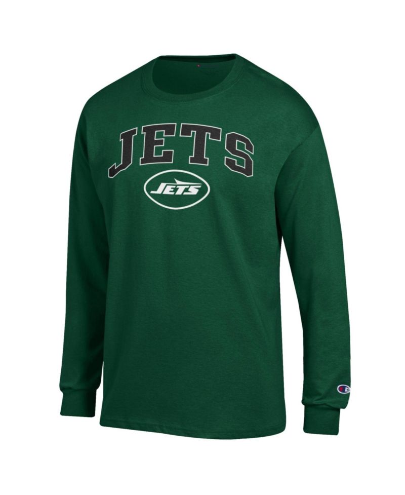 Men's Green New York Jets Arch Over Logo Long Sleeve T-Shirt