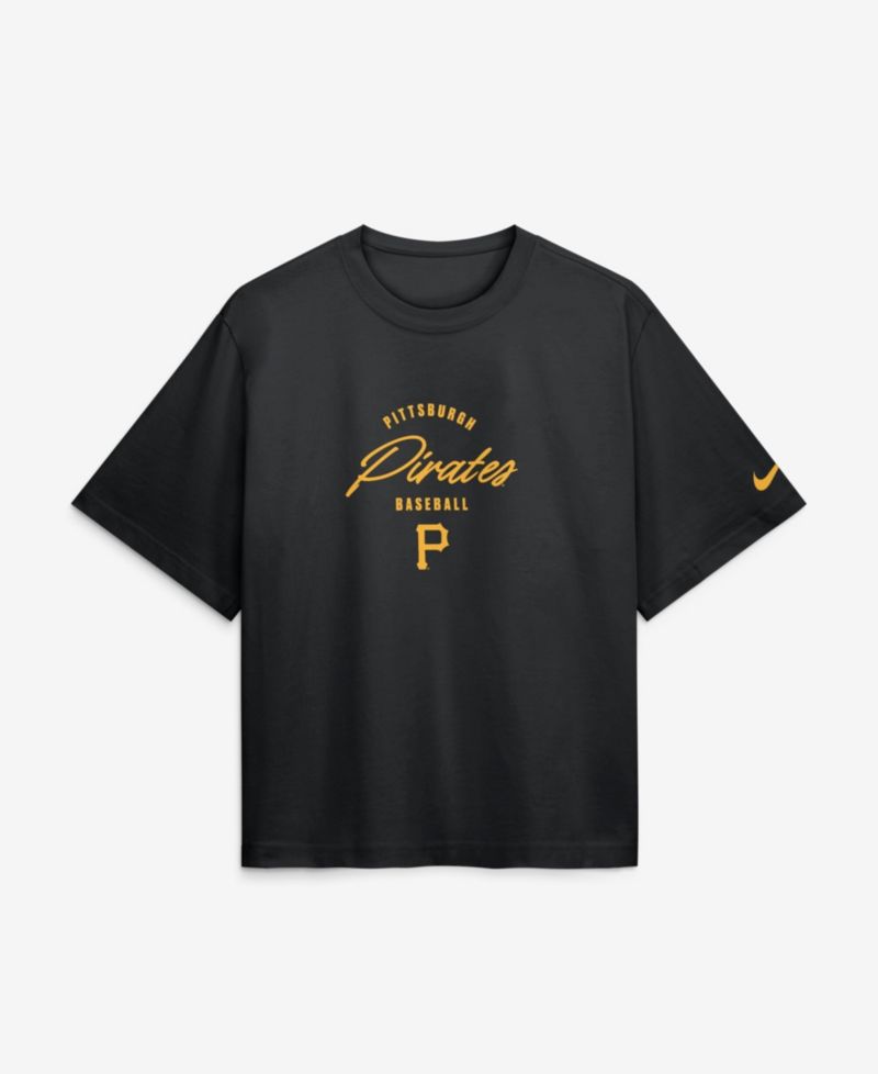 Women's Konnor Griffin Black Pittsburgh Pirates Premium Essentials Boxy Name & Number T-Shirt
