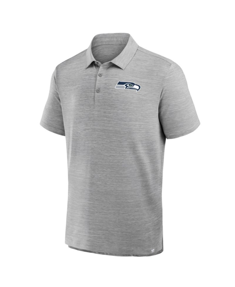 Men's Heather Gray Seattle Seahawks Clutch Polo Shirt