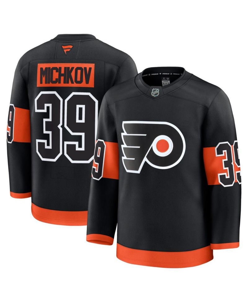 Men's Matvei Michkov Black Philadelphia Flyers Alternate Premium Jersey