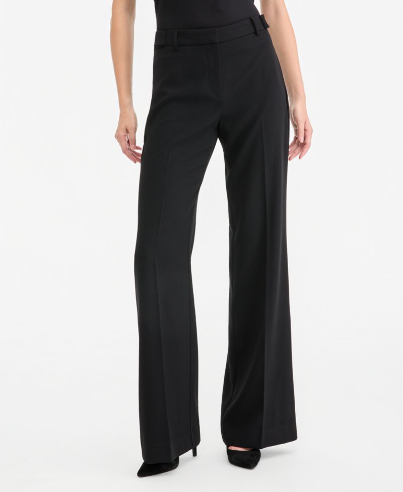Women's Cecelia Wide-Leg High-Waisted Crepe Pants