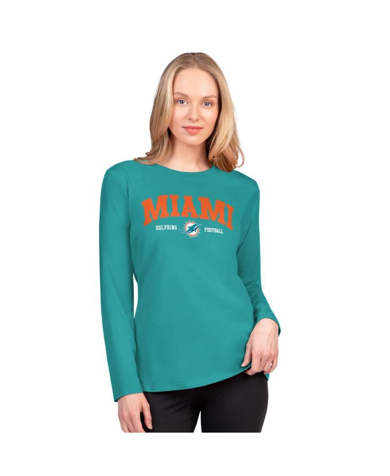 Women's Aqua Miami Dolphins Best Play Long Sleeve T-Shirt