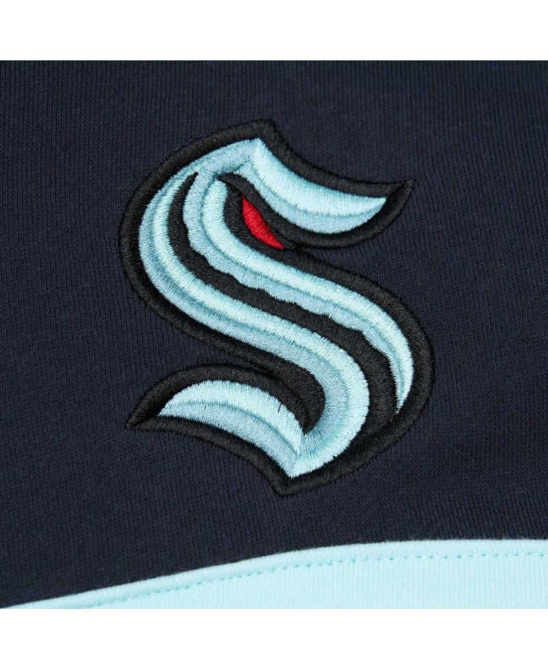 Men's Deep Sea Blue Seattle Kraken Head Coach Pullover Hoodie