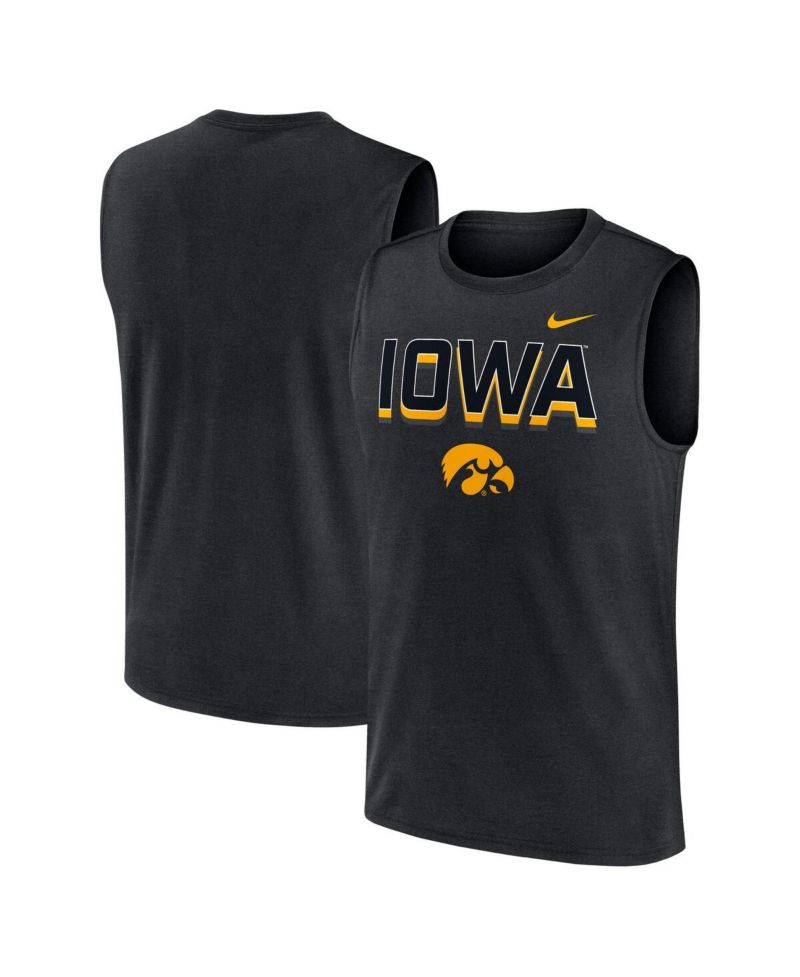 Men's Black Iowa Hawkeyes Primetime Tricode Legend Performance Tank Top