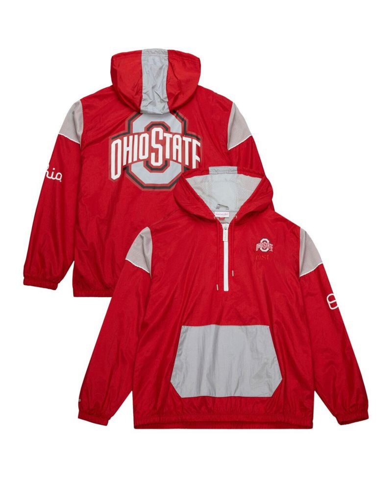 Men's Scarlet Ohio State Buckeyes Team 3.0 Anorak Half-Zip Hoodie