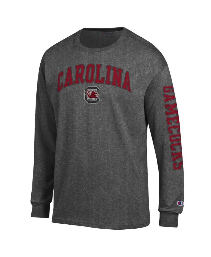 Men's Garnet South Carolina Gamecocks Arch Over Logo 2-Hit Long Sleeve T-Shirt