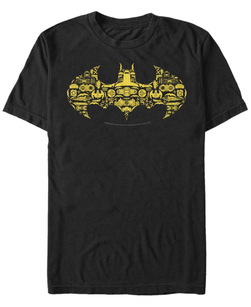 DC Men's Batman Icons Filled Bat Logo Short Sleeve T-Shirt