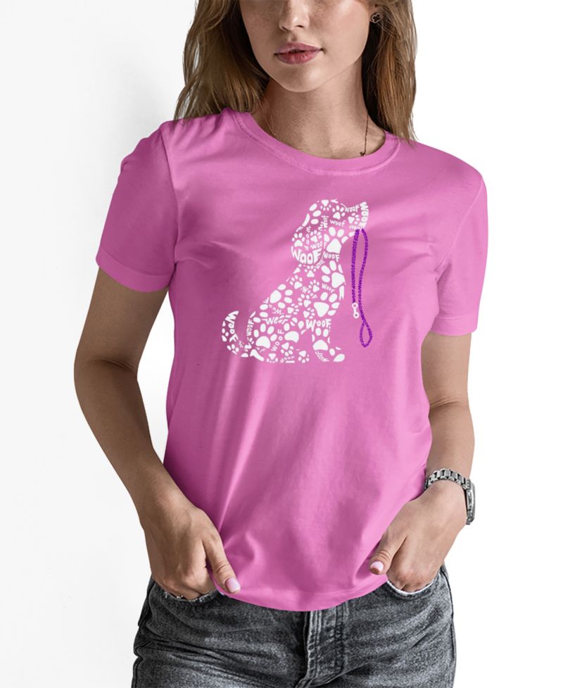 Women's Dog Leash Word Art Pullover Top