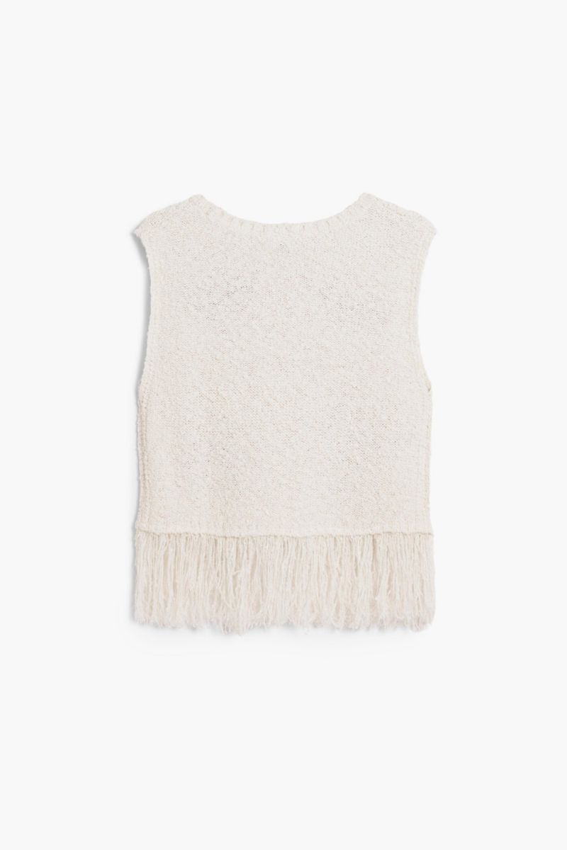Girls Girls's Crochet sweater with fringes