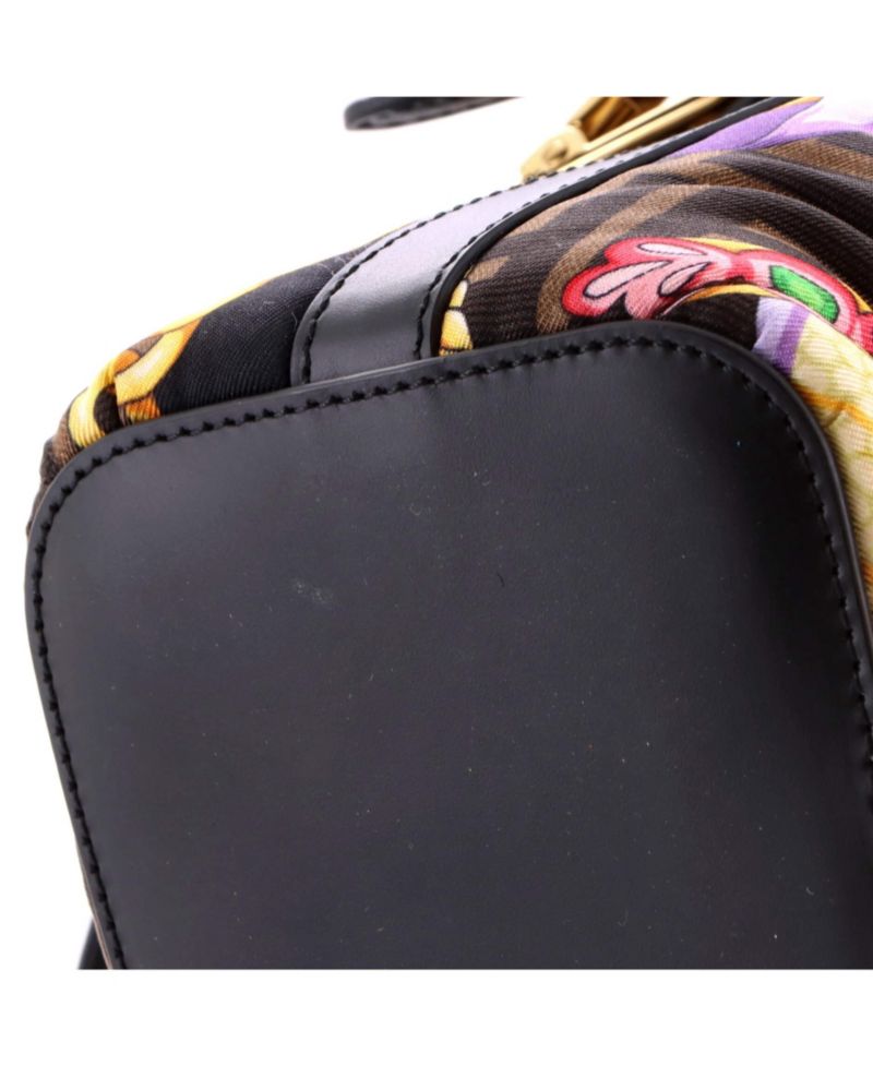 Mini x Versace Fendace Mon Tresor Bucket Bag Quilted Printed Zucca Silk