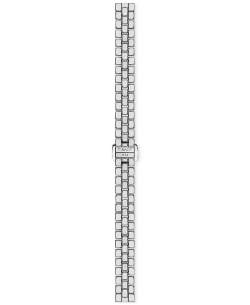 Women's Swiss Lovely Square Diamond Accent Stainless Steel Bracelet Watch 20mm