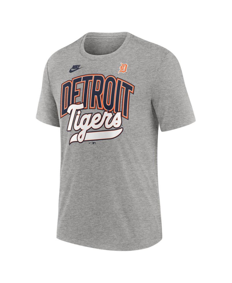 Men's Heather Gray Detroit Tigers Cooperstown Collection Retro Tri-Blend T-Shirt
