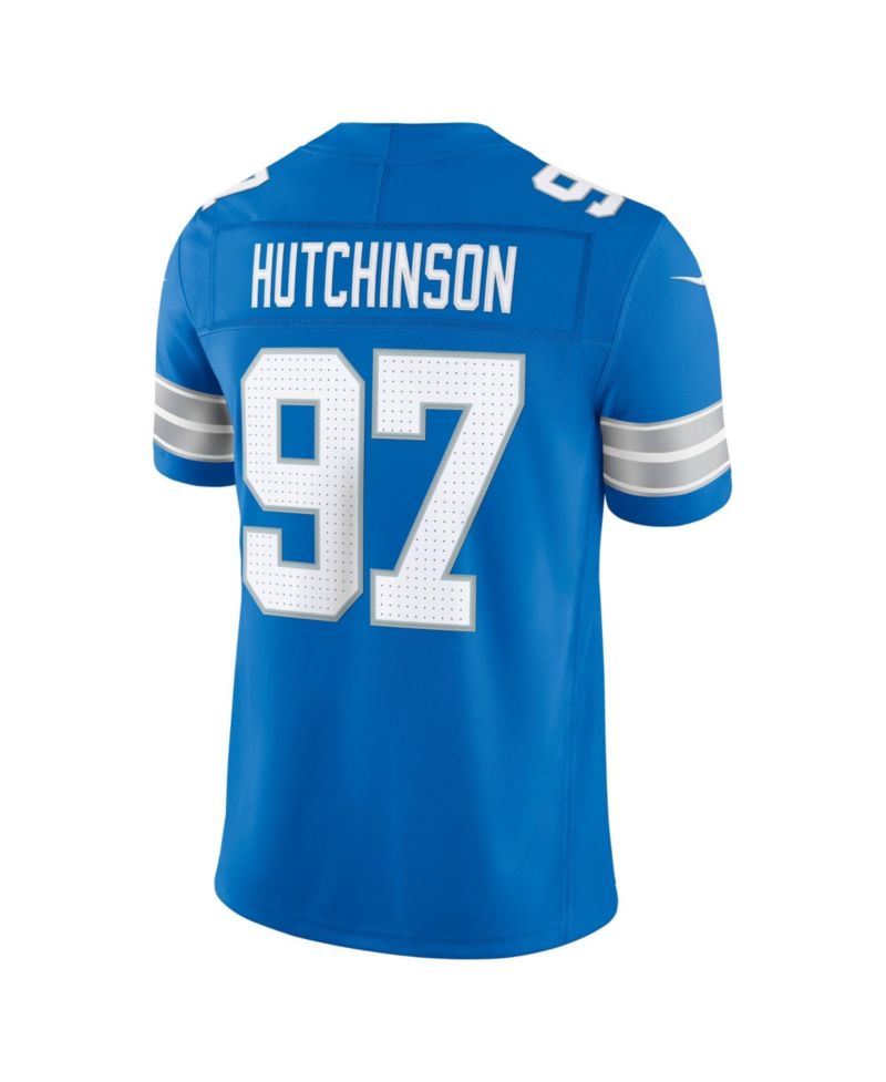 Men's Aidan Hutchinson Blue Detroit Lions Vapor F.U.S.E. Stitched Limited Jersey