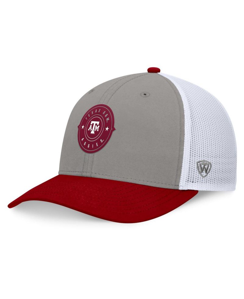 Men's Gray/Maroon Texas A&M Aggies Rob Trucker Adjustable Hat