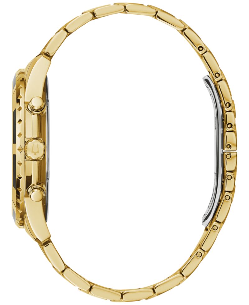 Men's Chronograph Diamond (1/20 ct. t.w.) Gold-Tone Stainless Steel Bracelet Watch 44mm