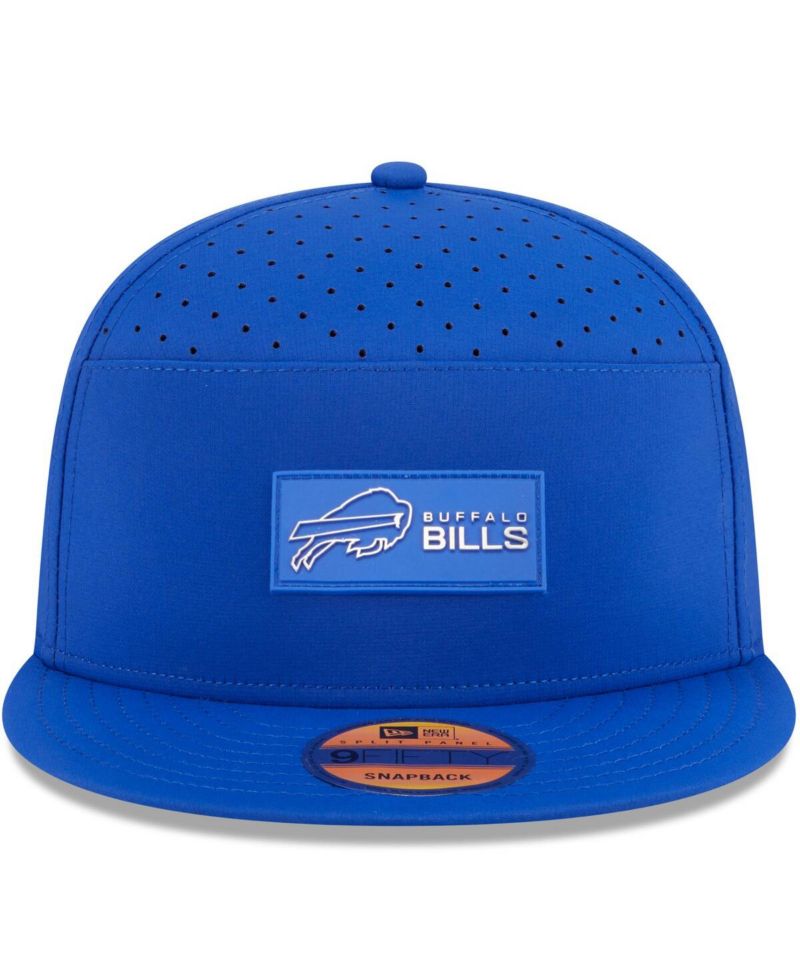 Men's Royal Buffalo Bills 2025 Sideline Split Panel 9FIFTY Snapback Hat