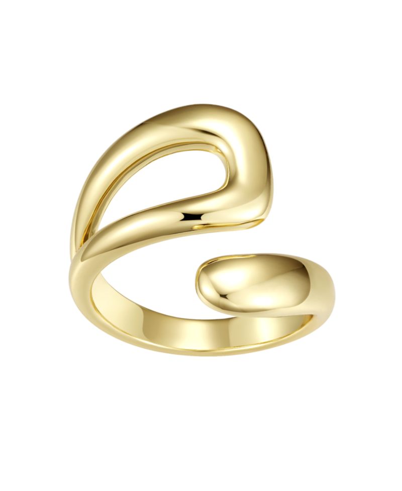 Gold-Plated Bypass Statement Ring
