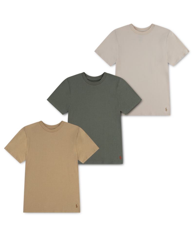Boys' 8-20 Crewneck Undershirts, 3-Pack