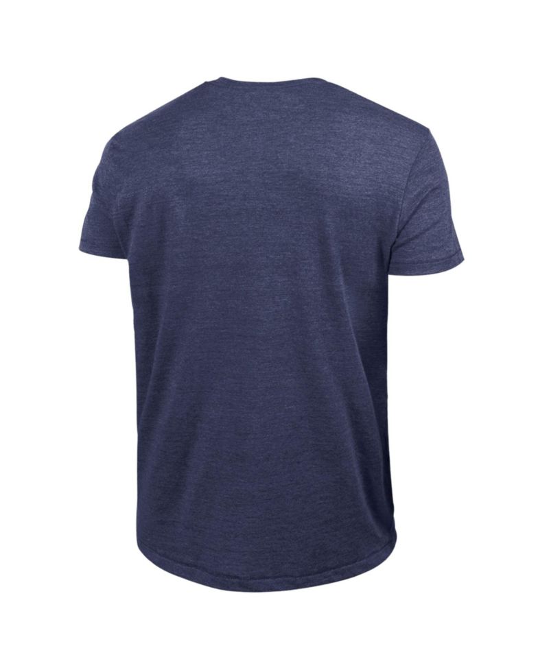 Men's Navy Houston Astros Cooperstown Wordmark Lockup Tri-Blend T-Shirt