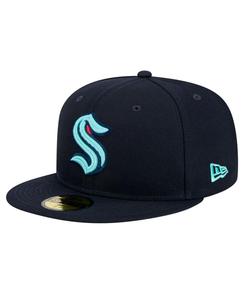 Men's Deep Sea Blue Seattle Kraken Core 59FIFTY Fitted Hat