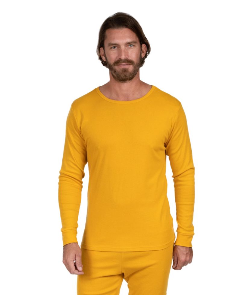 Mens Matching Family Two Piece Cotton Long Sleeve Shirt and Pants Solid Color Pajamas